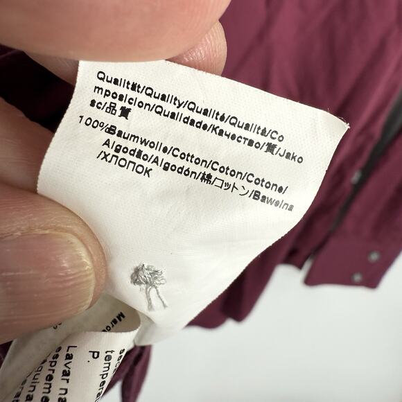 Hugo Boss Lex Button Up Shirt Mens Size Large Burgundy Cotton Long Sleeve - Picture 8 of 10